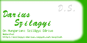 darius szilagyi business card